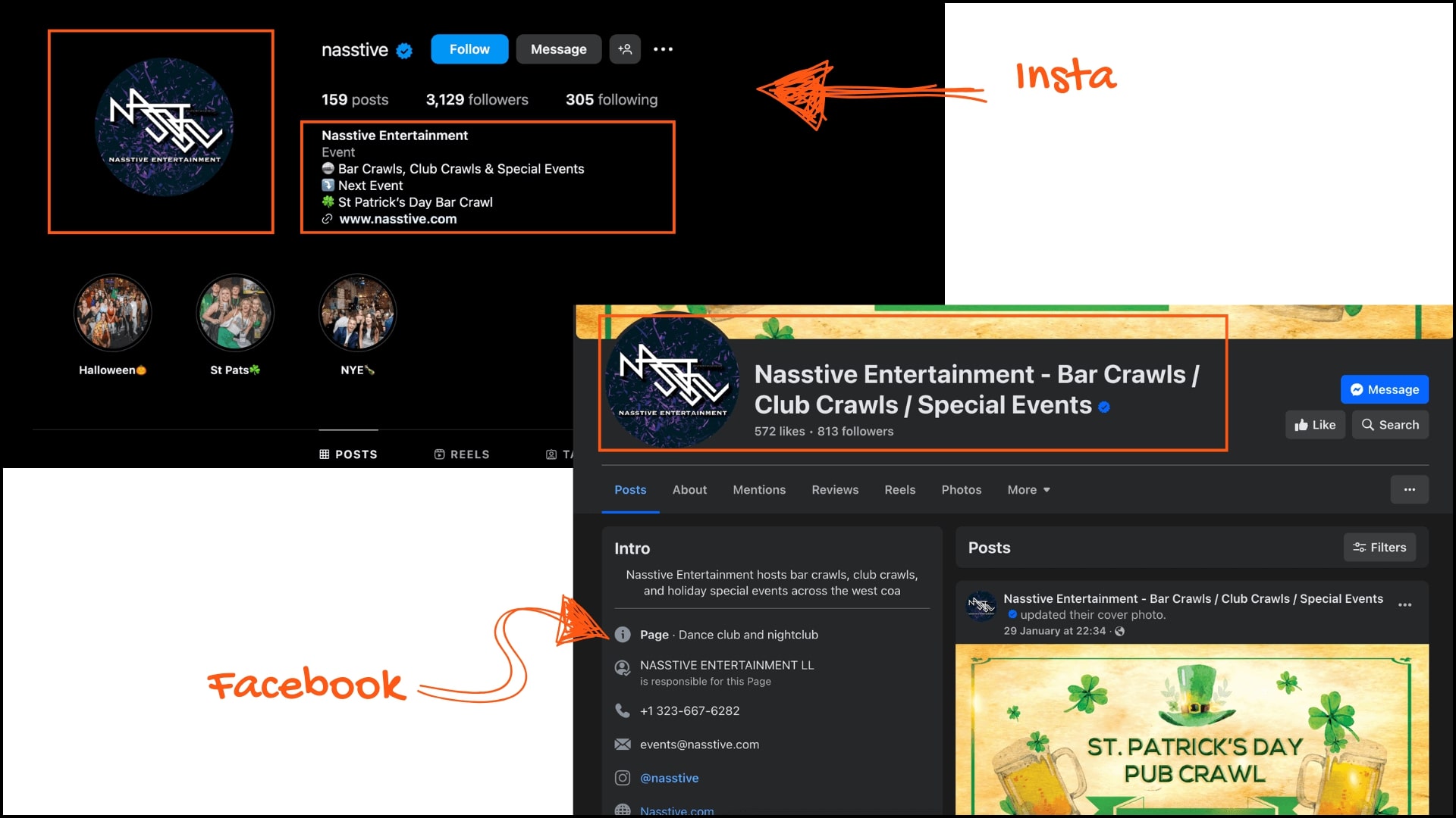 wo screenshots showing branding consistency